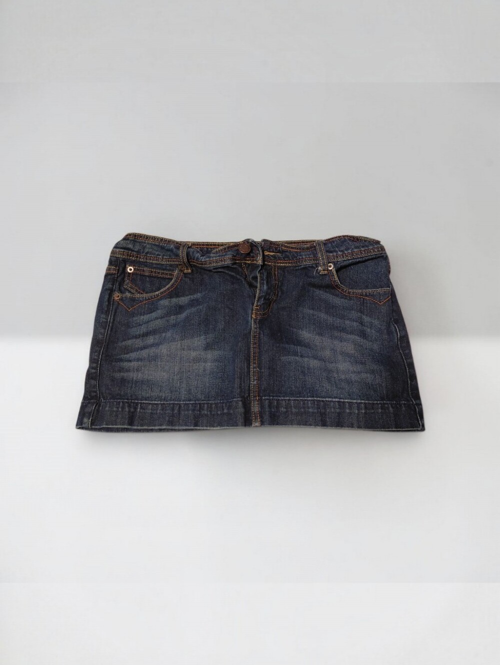 SO Used Vintage  Dark Blue Denim Mini Skirt Size 13